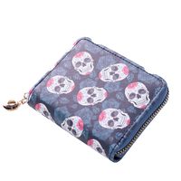 Women's Geometric Skull Pu Leather Zipper Coin Purses main image 2