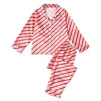 Mode Streifen Polyester Drucken Hosen-sets Gerade Hosen Bluse Familie Passenden Outfits main image 3