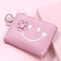 Women's Solid Color Flower Pu Leather Zipper Buckle Coin Purses main image 1