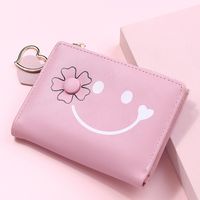 Women's Solid Color Flower Pu Leather Zipper Buckle Coin Purses main image 6