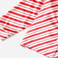 Mode Streifen Polyester Drucken Hosen-sets Gerade Hosen Bluse Familie Passenden Outfits main image 6