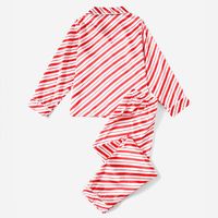 Fashion Stripe Polyester Printing Pants Sets Straight Pants Blouse Family Matching Outfits main image 5