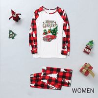 Cute Christmas Tree Polyester Pants Sets Suit Blouse Family Matching Outfits main image 3