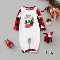 Cute Christmas Tree Polyester Pants Sets Suit Blouse Family Matching Outfits main image 4