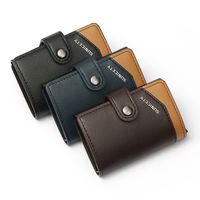 Men's Solid Color Pu Leather Buckle Card Holders main image 5