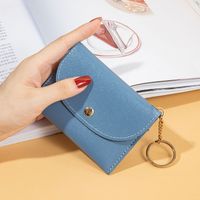 Women's Solid Color Pu Leather Buckle Coin Purses sku image 2