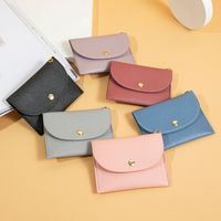 Women's Solid Color Pu Leather Buckle Coin Purses main image 1