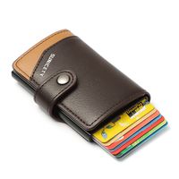 Men's Solid Color Pu Leather Buckle Card Holders main image 3