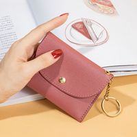 Women's Solid Color Pu Leather Buckle Coin Purses sku image 5