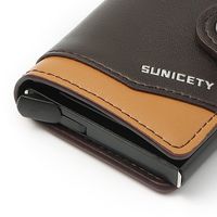 Men's Solid Color Pu Leather Buckle Card Holders main image 4