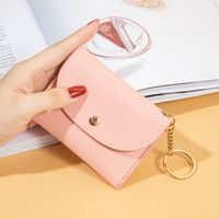 Women's Solid Color Pu Leather Buckle Coin Purses main image 5