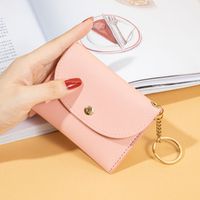 Women's Solid Color Pu Leather Buckle Coin Purses sku image 4