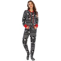 Cute Snowflake Deer Polyester Cotton Polyester Pants Sets Jumpsuits Family Matching Outfits main image 2