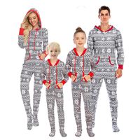 Cute Snowflake Deer Polyester Cotton Polyester Pants Sets Jumpsuits Family Matching Outfits main image 1