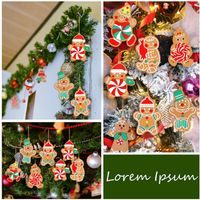 Weihnachten Süß Lebkuchen Pvc Gruppe Hängende Ornamente main image 3