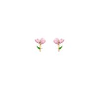 Sweet Flower Alloy Enamel Artificial Pearls Women's Ear Studs 1 Pair main image 4