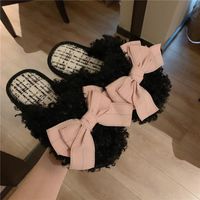 Women's Fashion Butterfly Round Toe Cotton Slippers main image 5