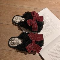Women's Fashion Butterfly Round Toe Cotton Slippers sku image 21