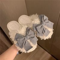 Women's Fashion Butterfly Round Toe Cotton Slippers sku image 3