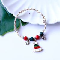 Fashion Santa Claus Snowman Alloy Enamel Women's Bracelets 1 Piece sku image 5