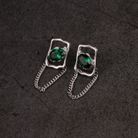 Style Simple Rectangle Le Cuivre Plaqué Or Zircon Boucles D'oreilles 1 Paire main image 3