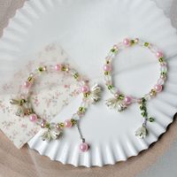 Sweet Flower Alloy Beaded Women's Bracelets 1 Piece main image 5