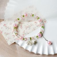 Dulce Flor Aleación Con Cuentas Mujeres Pulsera 1 Pieza sku image 1