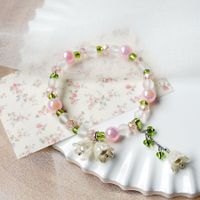 Sweet Flower Alloy Beaded Women's Bracelets 1 Piece sku image 2