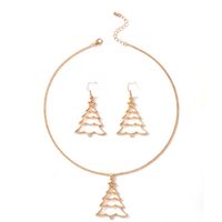 Cute Christmas Tree Elk Alloy Christmas Women's Earrings Necklace main image 5