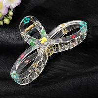 Simple Style Flower Plastic Bowknot Hollow Out Hair Claws 1 Piece main image 3