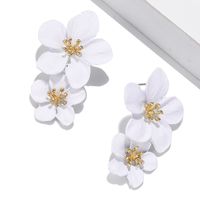 1 Pair Fashion Flower Alloy Plating Women's Drop Earrings sku image 1