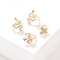 Fashion Crown Snake Butterfly Copper Plating Zircon Ear Clips 1 Piece main image 1