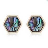 Womens Pattern Natural Stone Alloy Earrings Nhgo125185 sku image 5