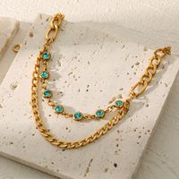 Fashion Geometric Stainless Steel Necklace Inlay Zircon Stainless Steel Necklaces 1 Piece main image 4