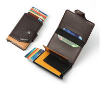 Men's Solid Color Pu Leather Buckle Card Holders main image 2