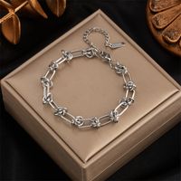 Fashion Geometric Titanium Steel Gold Plated Bracelets main image 5