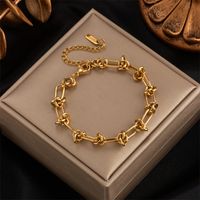 Fashion Geometric Titanium Steel Gold Plated Bracelets main image 3