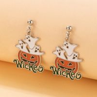 Cute Pumpkin Ghost Alloy Women's Drop Earrings 1 Pair sku image 1