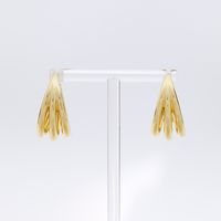 1 Pair Simple Style C Shape Beaded Gold Plated Copper Gold Plated Ear Studs main image 4