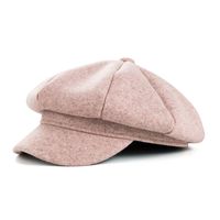 Women's Simple Style Solid Color Patchwork Curved Eaves Beret Hat main image 3