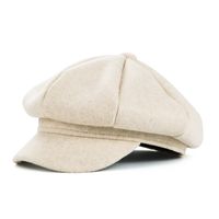Women's Simple Style Solid Color Patchwork Curved Eaves Beret Hat sku image 2