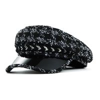 Women's Simple Style Lattice Braid Curved Eaves Beret Hat sku image 1