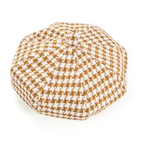 Women's Simple Style Houndstooth Stripe Eaveless Beret Hat main image 6
