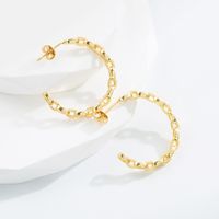 Fashion C Shape O-shape Tassel Inlay Copper Zircon Gold Plated Earrings main image 4
