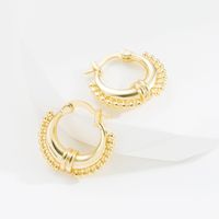 Fashion C Shape O-shape Tassel Inlay Copper Zircon Gold Plated Earrings sku image 2