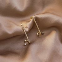 Simple Style Geometric Copper Ear Studs Plating Zircon Copper Earrings main image 4