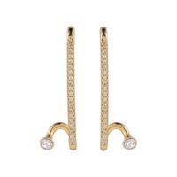 Simple Style Geometric Copper Ear Studs Plating Zircon Copper Earrings main image 3