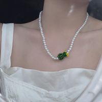 Pastoral Kaktus Perlen Perle Halskette Mit Anhänger main image 5