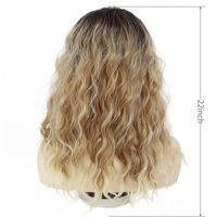 Women's Fashion Gradient Color Weekend High Temperature Wire Side Points Curls Wigs main image 5