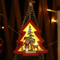 Christmas Christmas Tree Star Wood Party Hanging Ornaments sku image 4